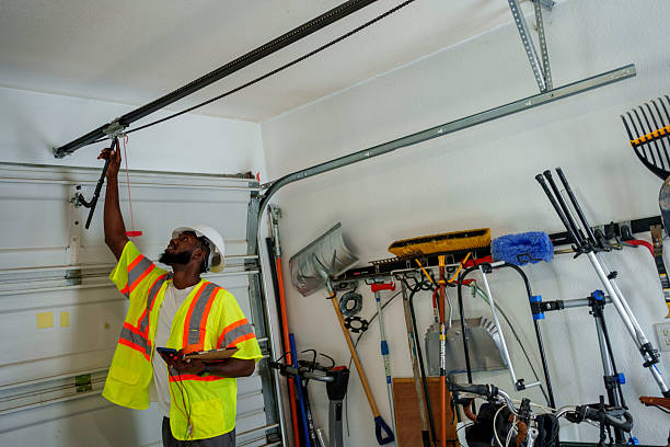 Professional Garage Door Panel Replacement technician working in Morehead City, NC